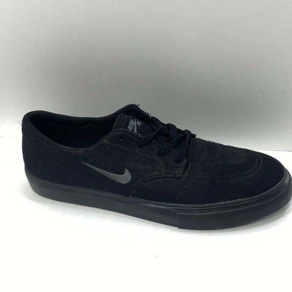 Nike SB Zoom Mens Skate Shoes Solid Black 729825-005 Size 12.5 Barely Worn - Picture 5 of 7